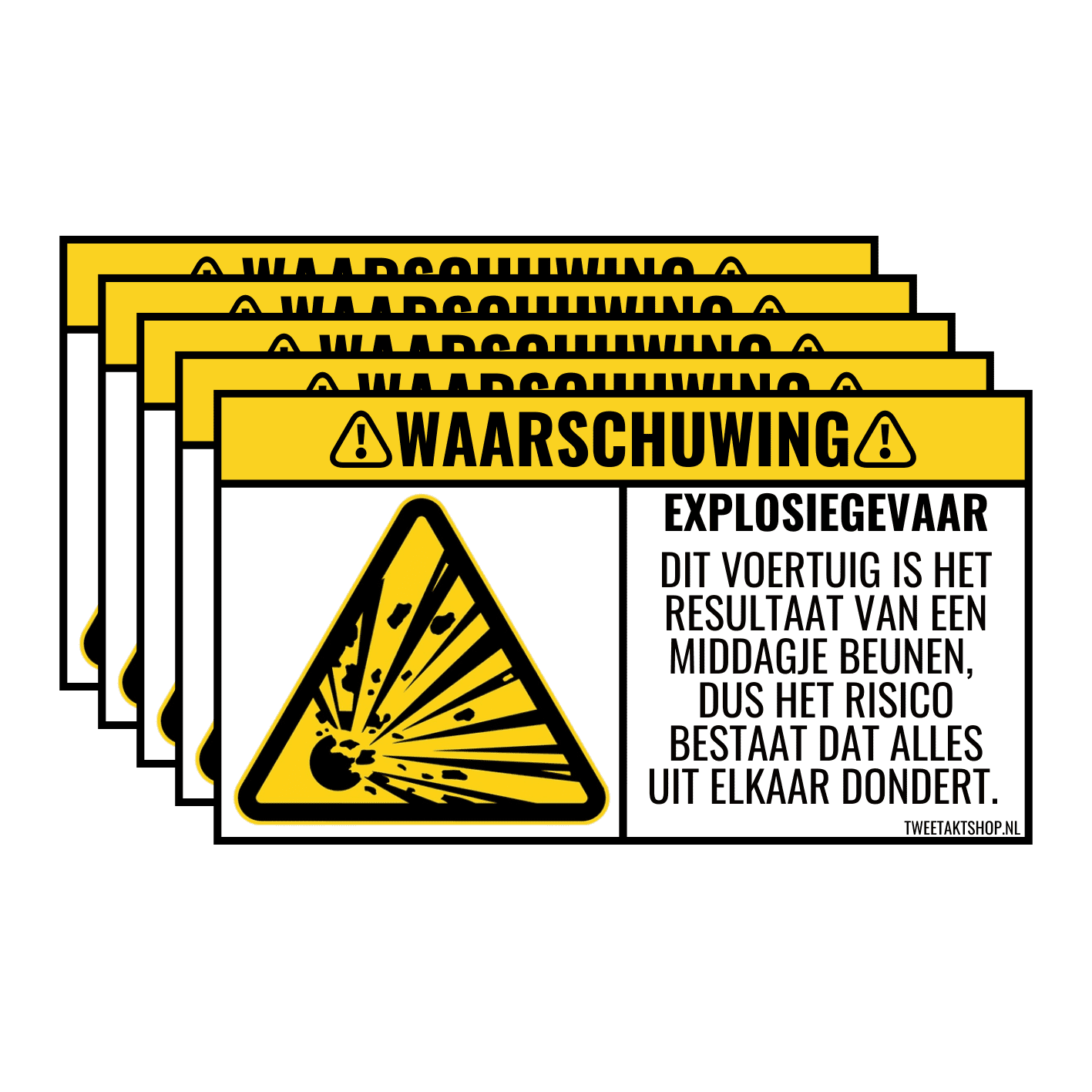 🎁 5X Waarschuwingssticker (100% off)