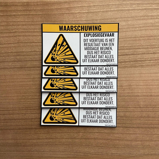 WAARSCHUWING STICKER