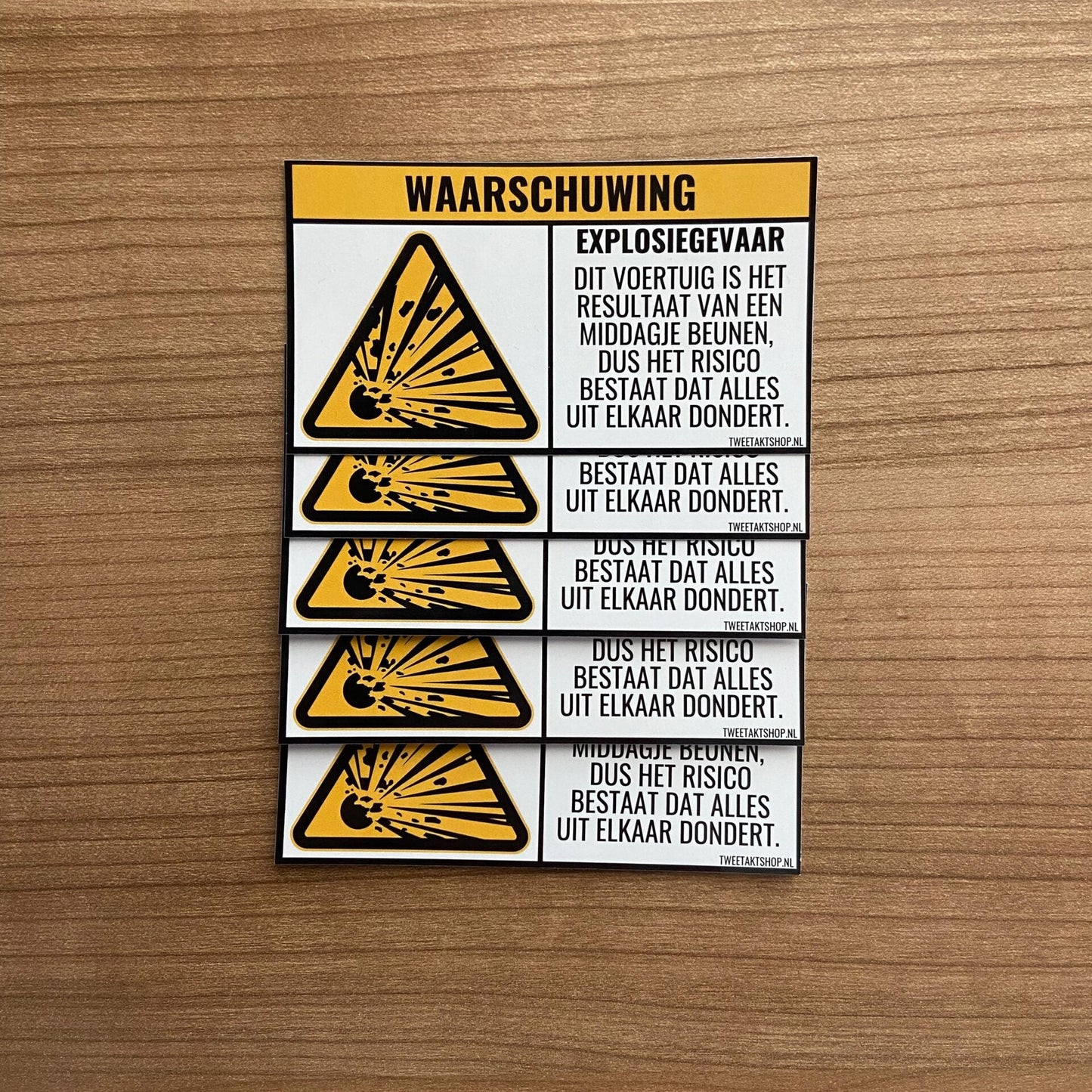 WAARSCHUWING STICKER