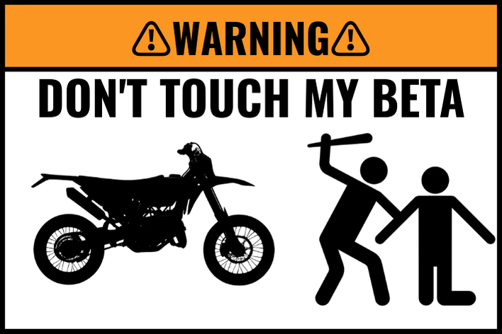 2X Custom DON’T TOUCH MY BIKE Sticker