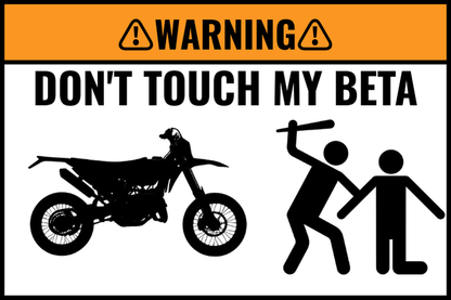 2X Custom DON’T TOUCH MY BIKE Sticker