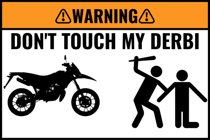 2X Custom DON’T TOUCH MY BIKE Sticker