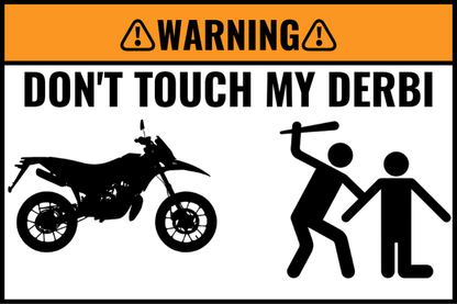 2X Custom DON’T TOUCH MY BIKE Sticker