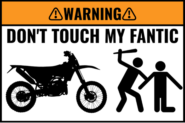 2X Custom DON’T TOUCH MY BIKE Sticker