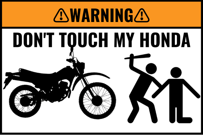2X Custom DON’T TOUCH MY BIKE Sticker