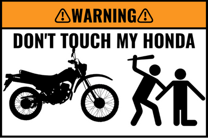 2X Custom DON’T TOUCH MY BIKE Sticker