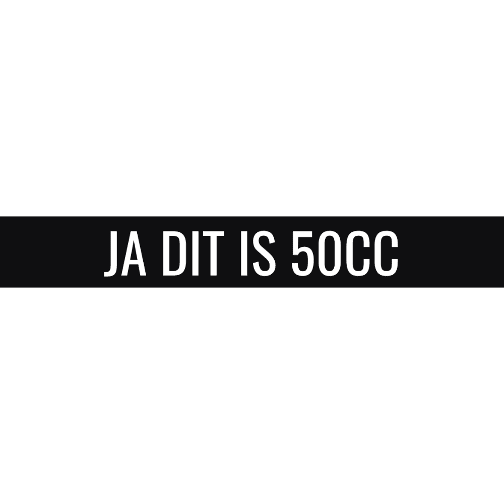 JA DIT IS 50CC