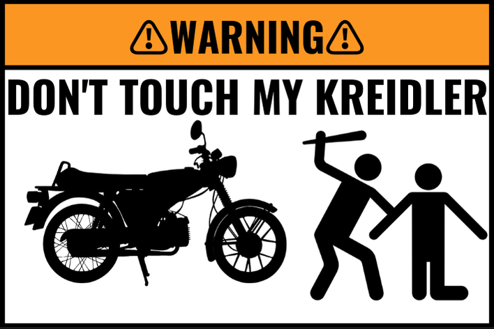2X Custom DON’T TOUCH MY BIKE Sticker