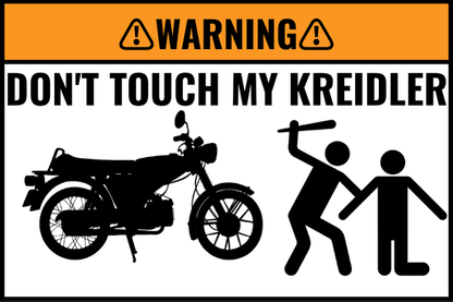 2X Custom DON’T TOUCH MY BIKE Sticker
