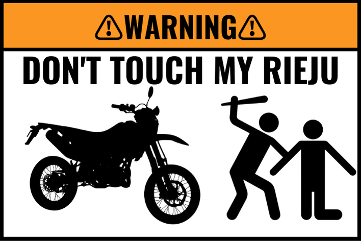 2X Custom DON’T TOUCH MY BIKE Sticker