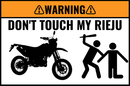 2X Custom DON’T TOUCH MY BIKE Sticker