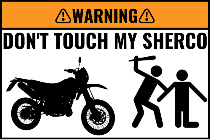 2X Custom DON’T TOUCH MY BIKE Sticker