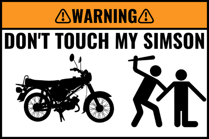 2X Custom DON’T TOUCH MY BIKE Sticker