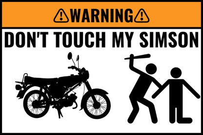 2X Custom DON’T TOUCH MY BIKE Sticker