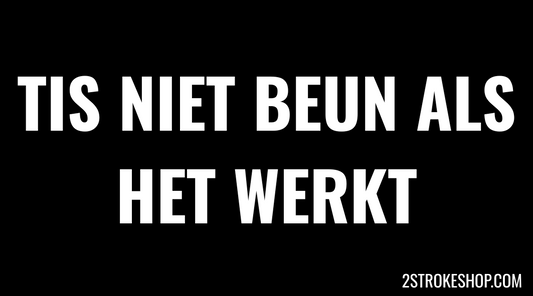 5X TIS NIET BEUN ALS HET WERKT Sticker