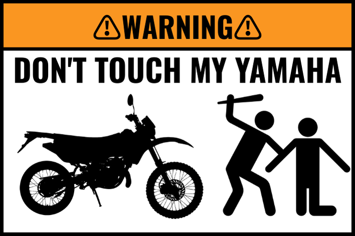 2X Custom DON’T TOUCH MY BIKE Sticker