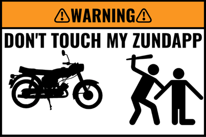 2X Custom DON’T TOUCH MY BIKE Sticker