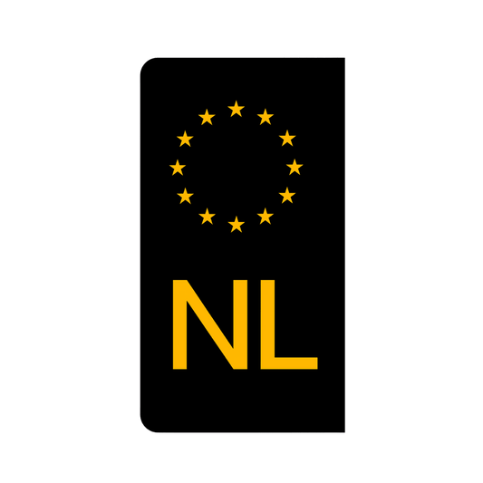 kenteken sticker zwart